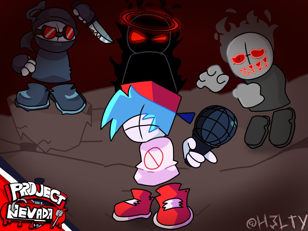 ProjectNevadaX's tweet photo. Improbability is a gift of the weak. Will you be able to sustain yourself??

#fnf #fridaynightfunkin #art #madnesscombat https://t.co/Hdt27w6CT1