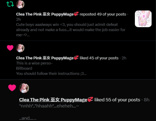 LunaThePupp's tweet photo. Hehe...You are just  really lucky you are sooo cuteee~

Also were so cute liking and retweeeting when told to~
It was fun playing a lil even if not in that much of a lewd way~

Mwah~