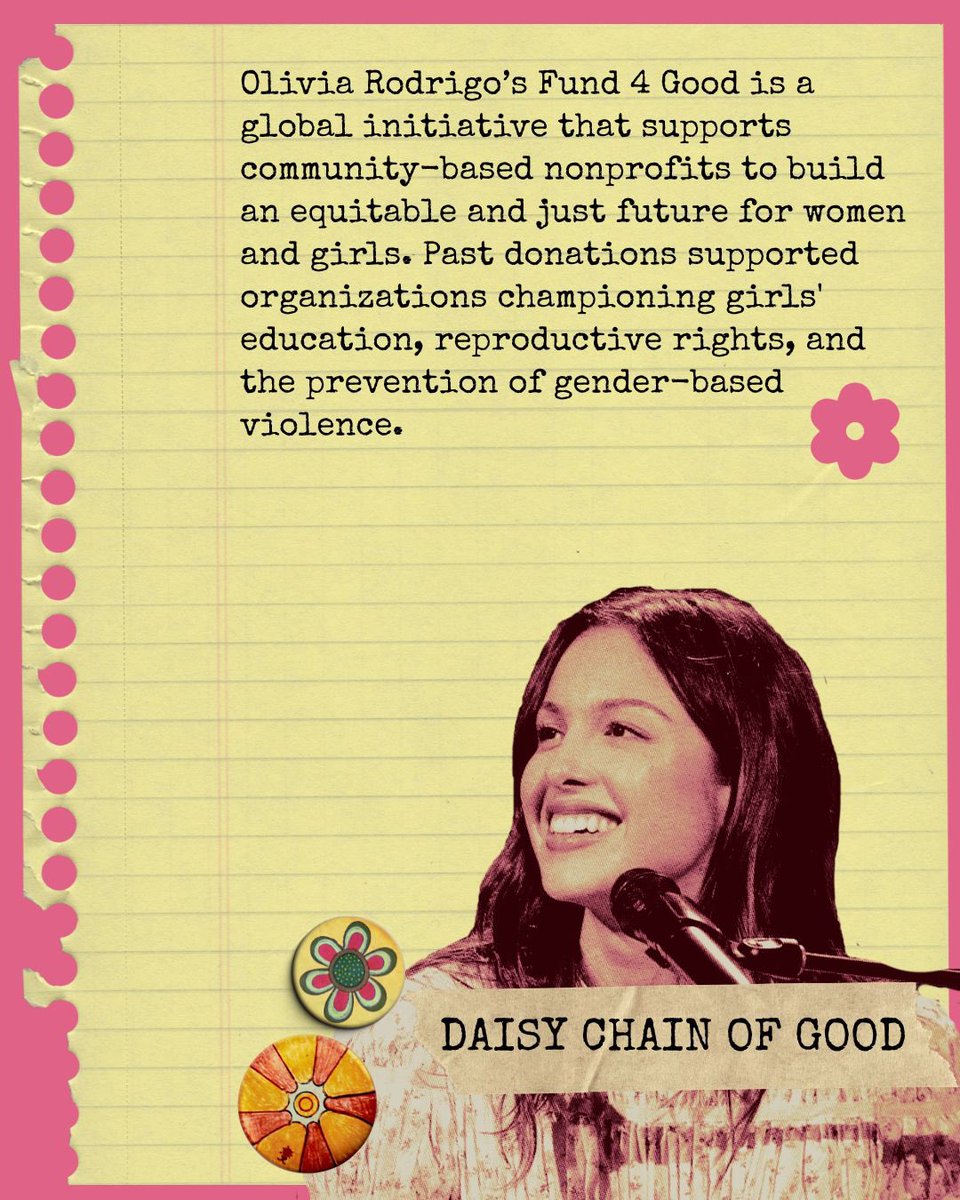 daisychainfield's tweet photo. meet the heart of our cause, @oliviarodrigo ❀ #DaisyChainFields https://t.co/E7DHrWG9DJ