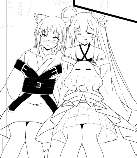 Imworker12's tweet photo. 仲良し描いてる～ https://t.co/5Z1YsILWzZ