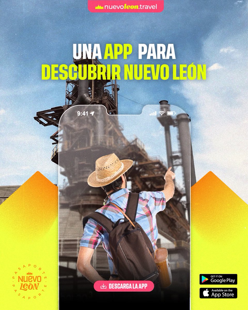 nuevoleon's tweet photo. 🧡 Hay un Nuevo León por descubrir... y está al alcance de tu mano. 📲✨

Con la app Pasaporte NL encuentra lugares increíbles, experiencias únicas y planes para disfrutar con tu familia o amigos. 

¡Descárgala gratis! 🌄🚗 https://t.co/d7uwKxnqDv