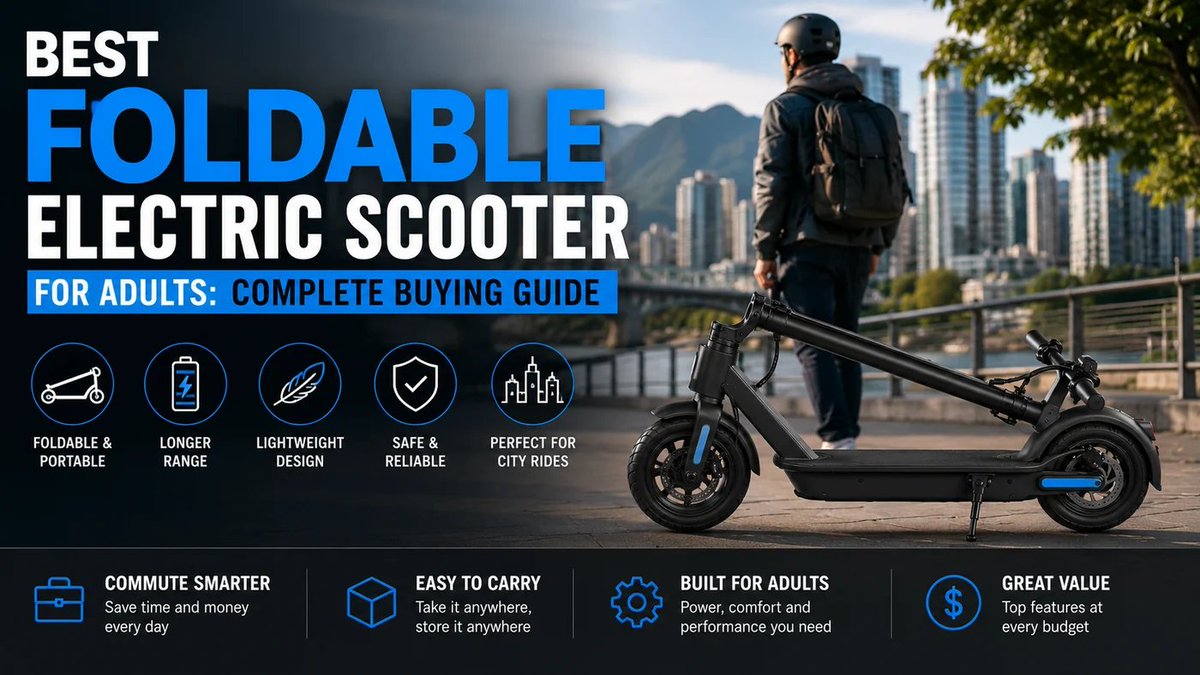 ProMechBC's tweet photo. Buying a foldable electric scooter? Don't miss our latest guide.

Discover what to look for before you buy.

📖 https://t.co/T94f8h5EIp

#ElectricScooter #Vancouver https://t.co/DPmwVIpqML