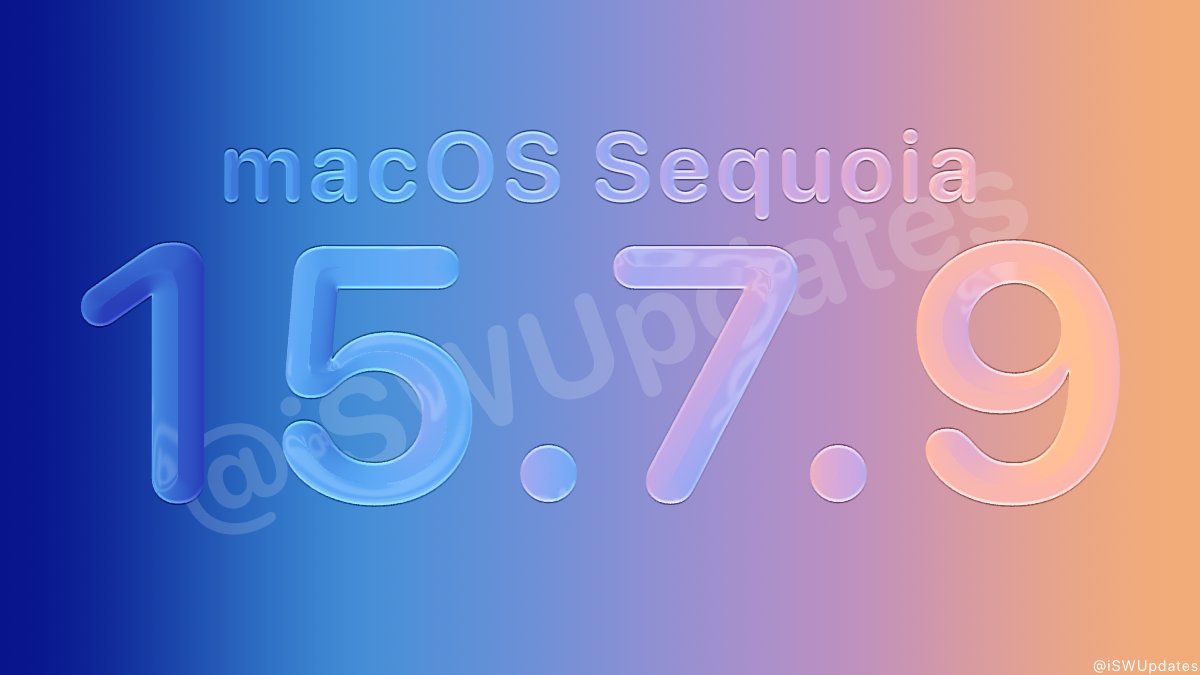iSWUpdates's tweet photo. macOS Sequoia 15.7.9 (24G830) has been released. #macOS1579 https://t.co/7ui60WgD3L