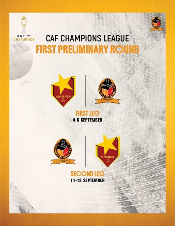 PowerDynamosFC's tweet photo. CAF Champions League | First Preliminary Round 🏆
Our continental journey begins against Al Merrikh SC of Sudan.
#PowerPridePrestige
#Abayellow #Ababusaka https://t.co/swfAtlCn8n