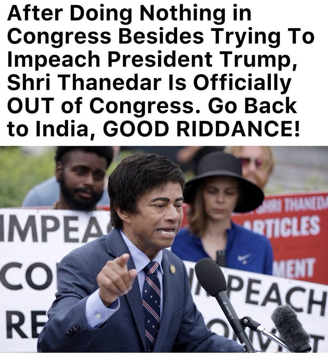 Pixie1z's tweet photo. It turns out no one likes this guy.  Get all foreigners out of Congress. https://t.co/XsC2xFlrr6