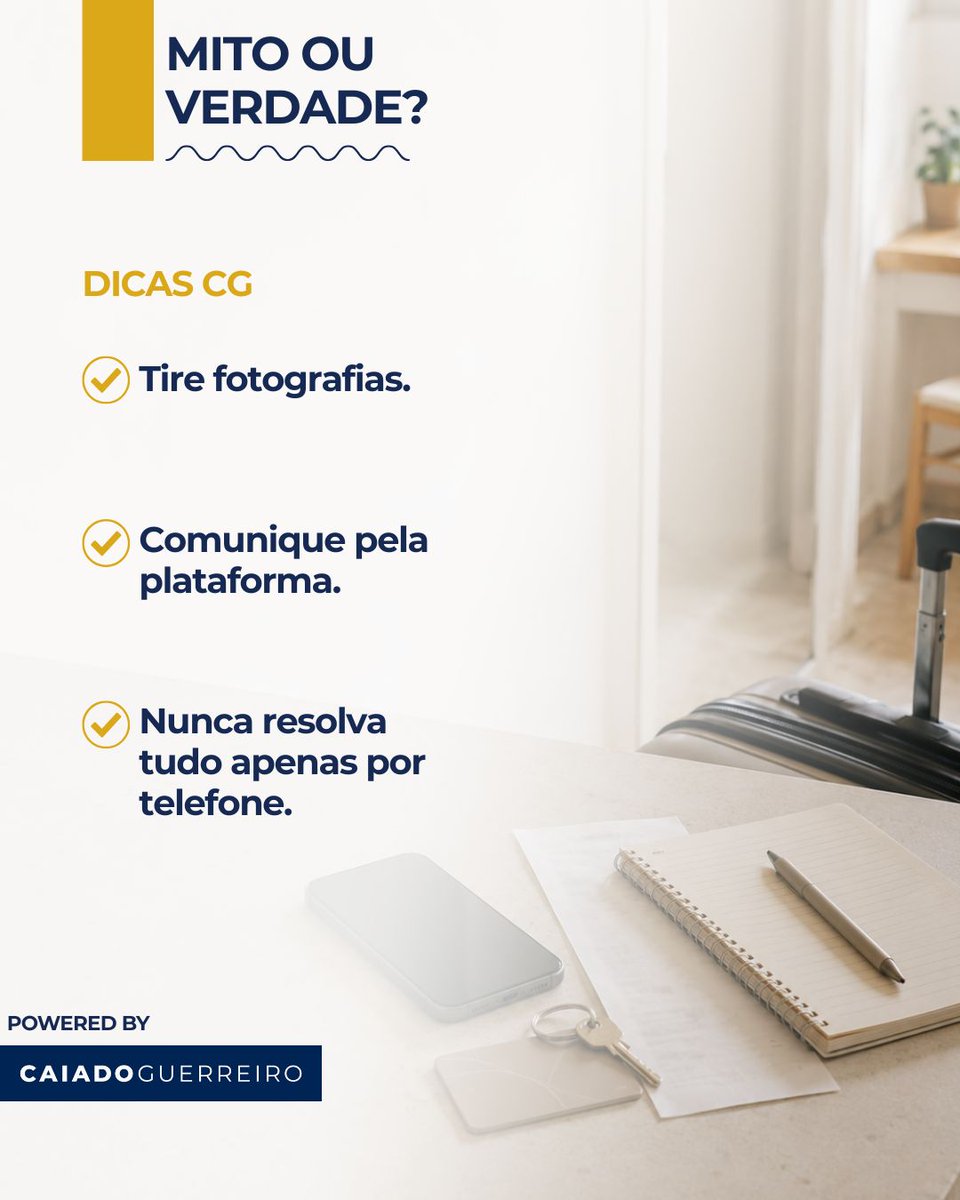 CaiadoGuerreiro's tweet photo. 🏠 Se o alojamento for muito diferente das fotografias, sair sem avisar pode comprometer o pedido de reembolso?

👉 Descubra a resposta no carrossel.

🌐 English version available on our website.

#AlojamentoLocal #ReservasOnline #HolidayRental #ConsumerRights #Airbnb #Booking https://t.co/yeVGilM05R