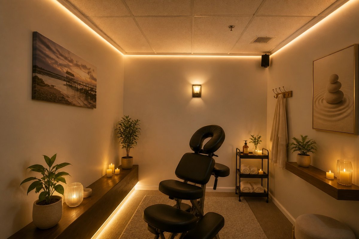 ParadiseSpaNJ's tweet photo. Tension in your neck, back, and shoulders? Melt it away with our quick-relief chair massage. Step in, unwind, and recharge your day in minutes! #ChairMassage #MatawanNJ https://t.co/8B0jI1evZz