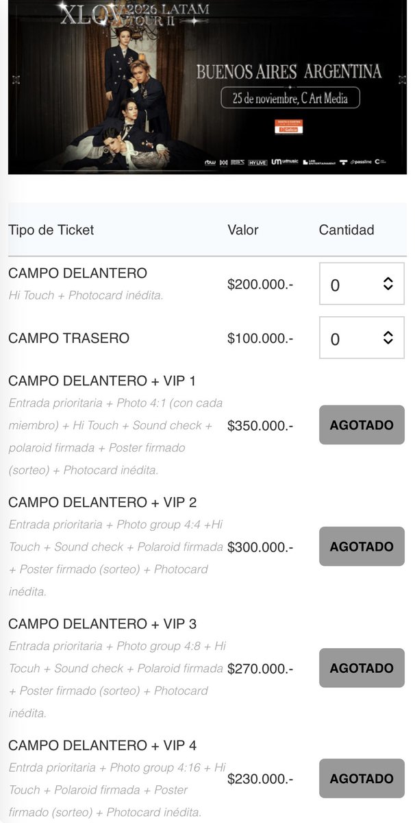 xlovargentina's tweet photo. Les recordamos que todavía siguen disponibles los campos delantero y trasero 🩷🙏🏻 aprovechen a comprar sus entradas antes de que se agoten 🙌🏻

https://t.co/hWu228ecrX 

#XLOV https://t.co/zuv450OWOr