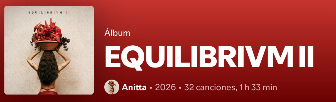 UMUSICA's tweet photo. Hay álbumes que escuchas una vez... y otros que terminan en repeat. 🔁
El último de Anitta definitivamente es de esos. 🕯️❤️‍🔥
#anitta

Reprodúcelo de nuevo: https://t.co/tcxcFrTY7P https://t.co/mvCJsA9M8f