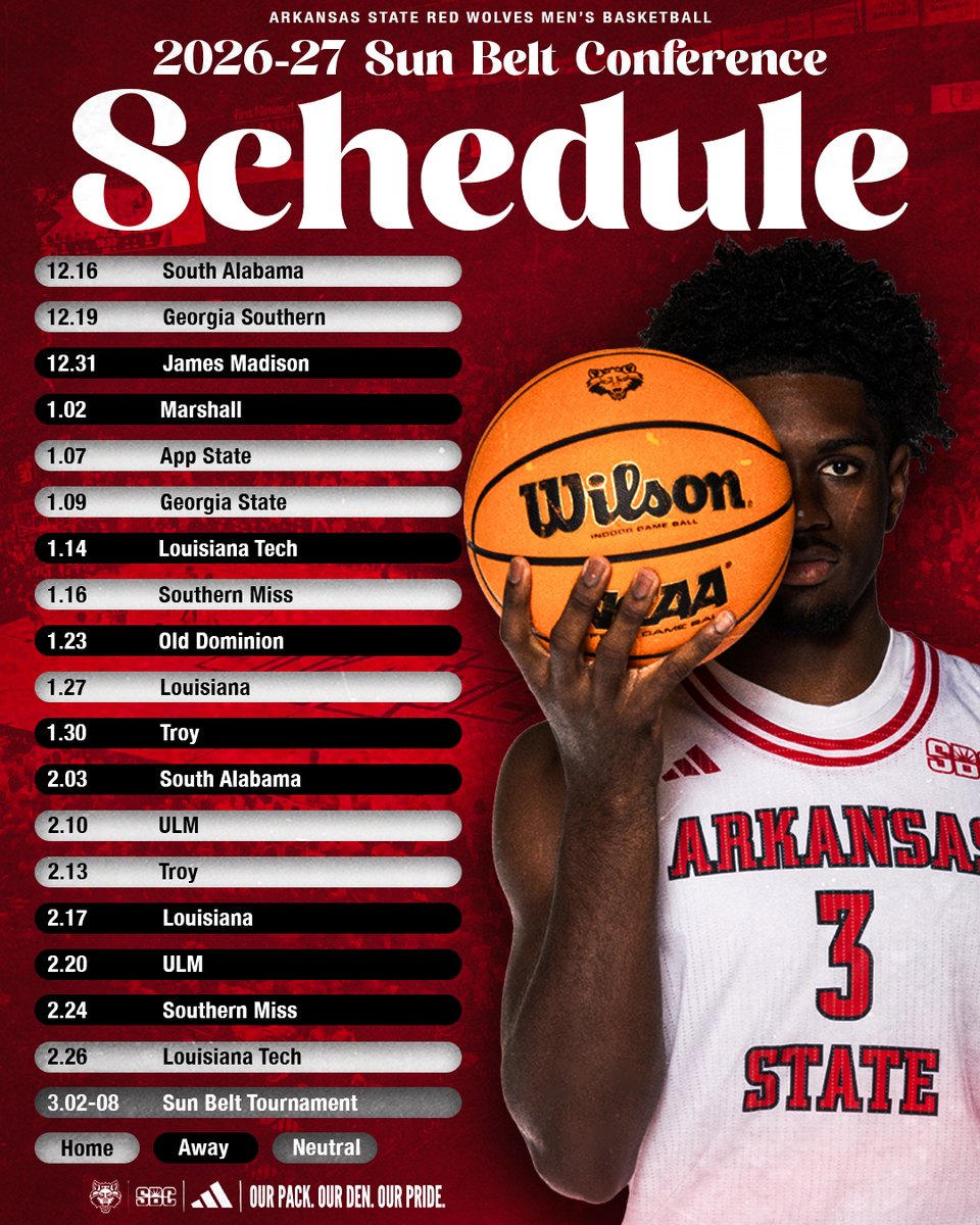 AStateMB's tweet photo. The road to Pensacola is set.

🔗 https://t.co/QAQYvZfkBp

#WolvesUp https://t.co/91JO8mh8Po