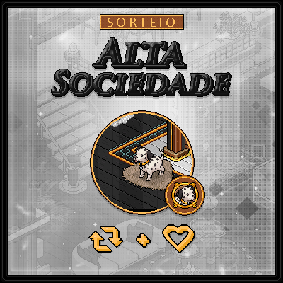 MeuHabblet's tweet photo. ✨ SORTEIO - PACK ALTA SOCIEDADE ✨

Como participar? Siga as instruções abaixo: 
👑 RT + Like neste post 
👑 Marque dois amigos 
👑 Deixe seu nick nos comentários

🌼 Vencedores: 5

🗓️ Sorteio: 08/08 https://t.co/CcDydvFwEp