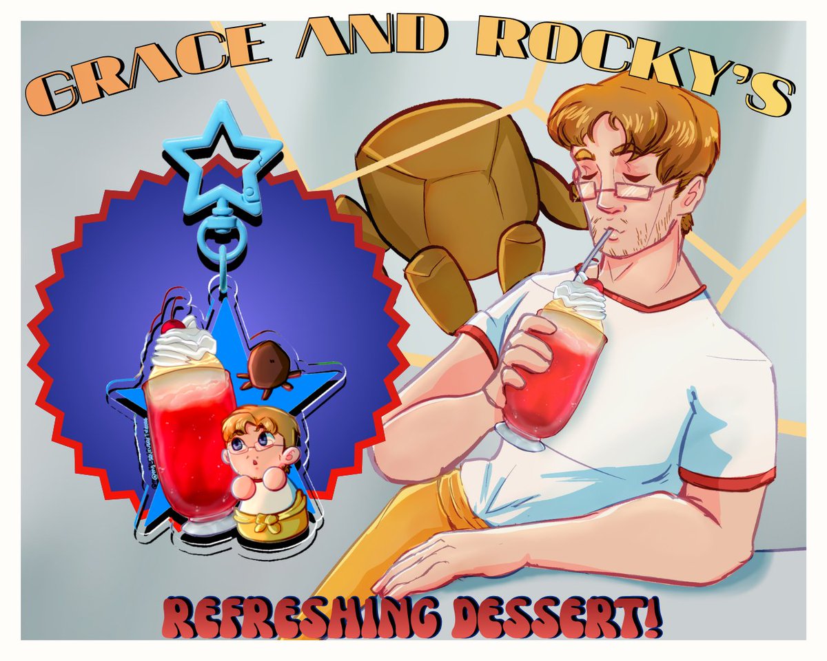 PennyMg1's tweet photo. Sooo I started to make Rygos Dessert keychains! Now live on my ACGgoods!! 

First let's start with Grace and Rocky's Petrova floatie✨♥️

https://t.co/dGdTmSc1j8

#projecthailmary #acggoods https://t.co/eoc4YIbOkU