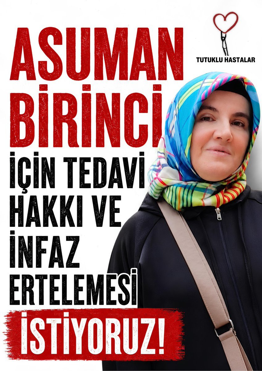 Hasta_Yakinlari's tweet photo. KHK’lı öğretmen Asuman Birinci, 23 aydır Antalya Cezaevi’nde ciddi sağlık sorunlarıyla mücadele ediyor.
Eşinin çağrısı: “Kan değerleri kritik. Gecikmeden tedavi edilmesini talep ediyoruz; bu süreç hayati risk taşımakta”
@aydinsule1
@birolaydinSP 

#MecliseÇağrı Cerny #FCHvBJK https://t.co/McrTaz50eK