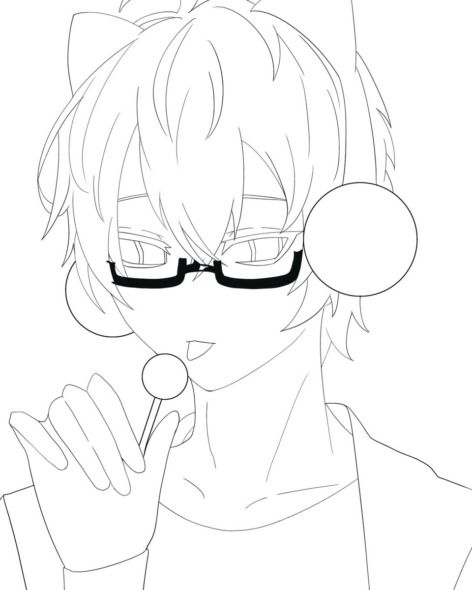 DyouAMLO's tweet photo. りんごあめちゃんに線画褒められて調子に乗ってるので線画配布します(ᐡ ̥_  ̫ _ ̥ᐡ) https://t.co/dc257HDYEJ
