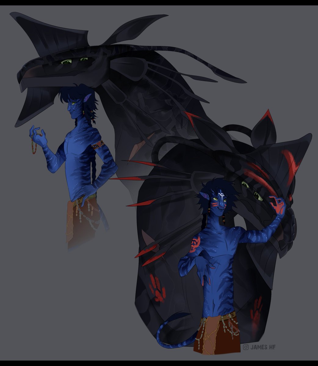 james___hf's tweet photo. Hiccup and Toothless, but from Pandora.
I think Toothless is still small, because he is very young and only in the future (perhaps) he will grow to a more impressive size.

#howtotrainyourdragon #avatar #navi https://t.co/X3mulKYMOl