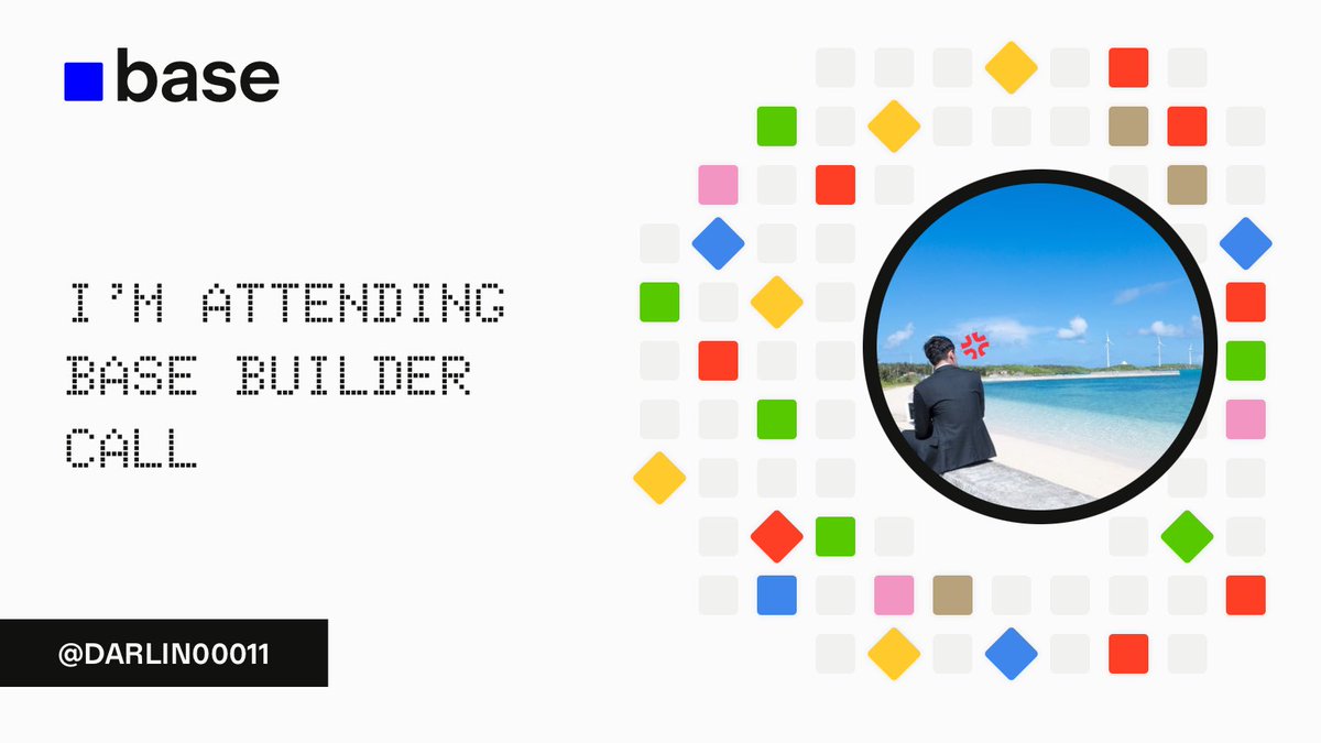 darlin00011's tweet photo. I’m attending the @base Builder Call.

Create your card: https://t.co/F01B2fuIJt https://t.co/9oo1b2Vigk