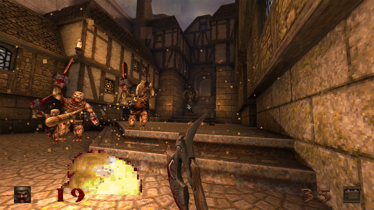 PlayStation's tweet photo. Quake fans, dive into the free Dawn of the Machine update from MachineGames and id Software, available today: https://t.co/WlJBsQTSV3 https://t.co/ShOkPfjEjF