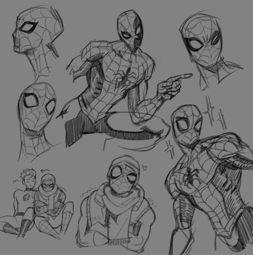 milk__bat's tweet photo. trying to get better at drawing spidey (⁠๑⁠•⁠﹏⁠•⁠) https://t.co/QL9aZGcSHX