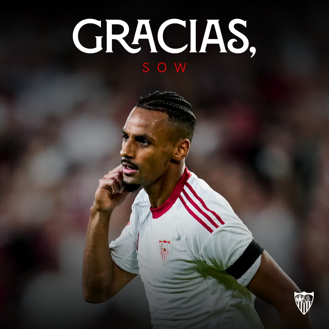 SevillaFC's tweet photo. 🤝🏻​ Acuerdo con el @GenoaCFC para el traspaso de Djibril Sow.

¡Muchas gracias y buena suerte, Djibril! 👏

#WeAreSevilla