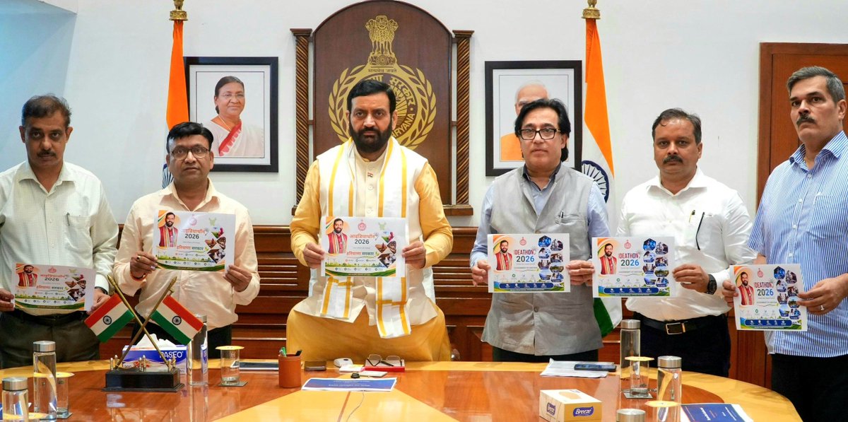 cmohry's tweet photo. आज चंडीगढ़ में मुख्यमंत्री श्री @NayabSainiBJP ने ‘आइडियाथॉन-2026’ पहल का शुभारंभ किया।

इस पहल का उद्देश्य युवाओं में नवाचार की भावना को प्रोत्साहित करते हुए शिक्षा, कृषि, रोजगार, डिजिटल सेवाओं एवं सुशासन से जुड़े नवीन समाधानों को बढ़ावा देना है।

'यह मंच युवाओं की रचनात्मक सोच और प्रतिभा को नई दिशा देगा, जिससे जनहित से जुड़े प्रभावी सुझावों को शासन व्यवस्था से जोड़कर विकसित हरियाणा के संकल्प को और गति मिलेगी।