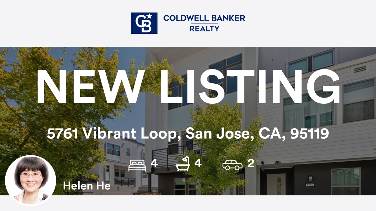 helenqhe's tweet photo. 🛌 4 🛀 4 🚘 2
📍 5761 Vibrant Loop, San Jose, CA, 95119

My latest listing on RateMyAgent.
CalBRE 01720584
https://t.co/iwOxeo5Txi

...
#ratemyagent #realestate https://t.co/7vNEGw75k8