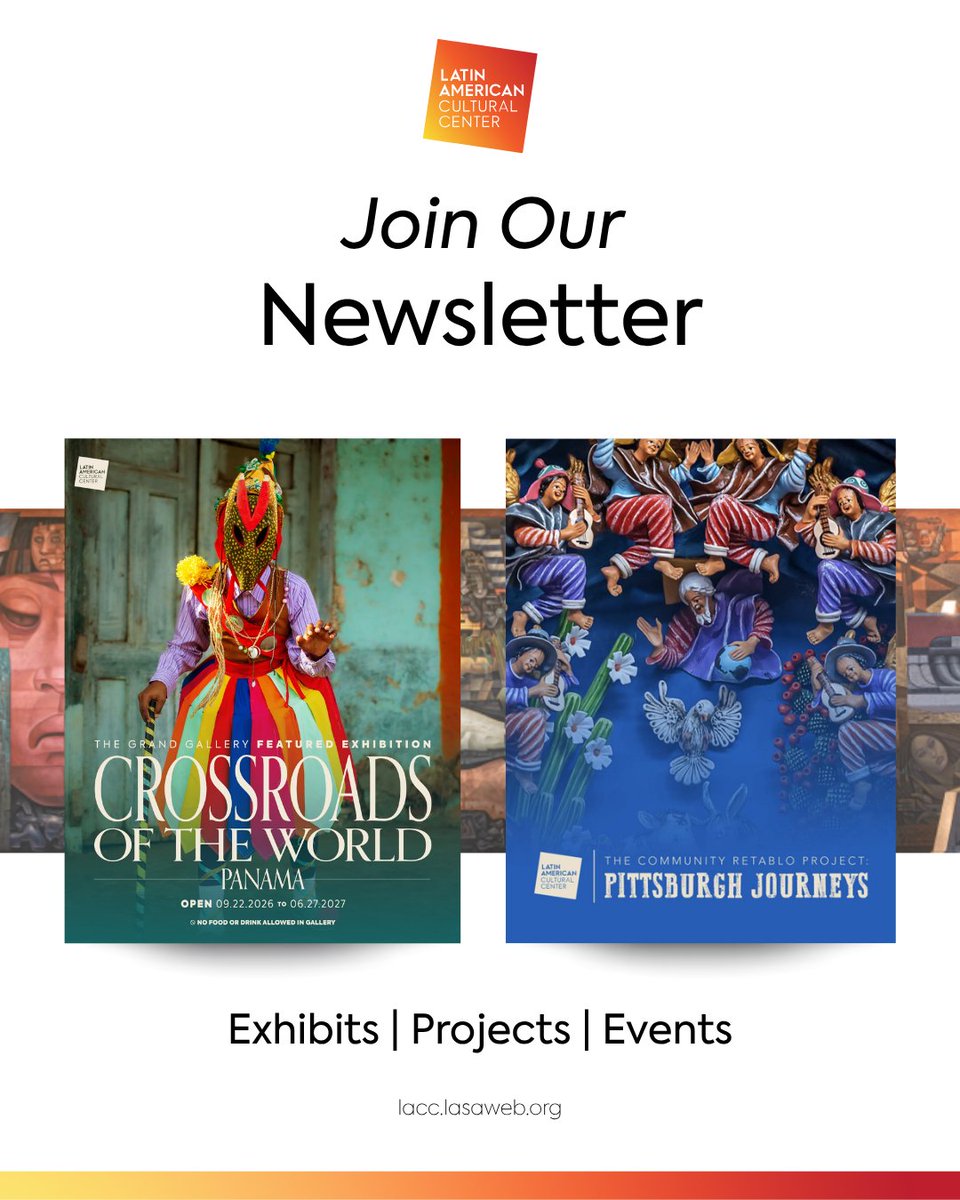 LACCATLASA's tweet photo. Stay informed about what’s coming next.

Subscribe to our newsletter to receive updates and a full calendar of upcoming LACC events in Pittsburgh.
Thank you for being part of our community.

✅https://t.co/ZIGh6sVBuK
#Pittsburgh #PittsburghEvents #Newsletter #Events https://t.co/S02NvuNVkc