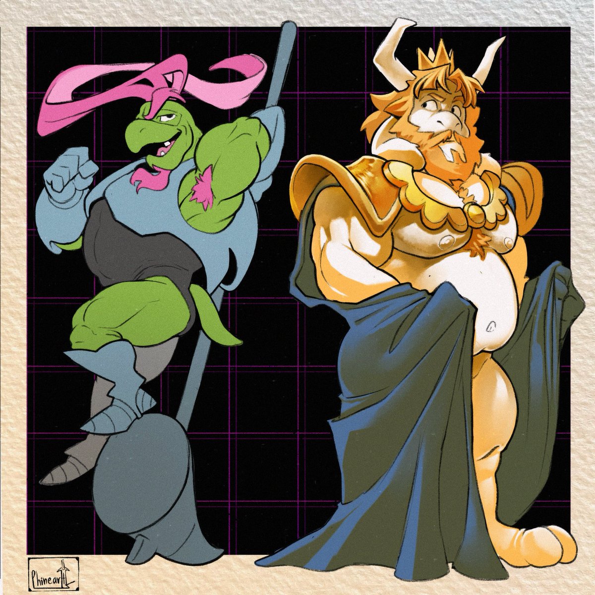 _Phineart's tweet photo. Asgore and Gerson #deltarune https://t.co/97Mv1rqWQ7