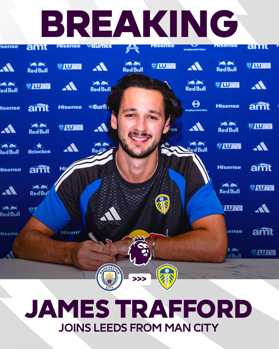 premierleague's tweet photo. James Trafford has completed his move to @LUFC, signing a five-year deal ✍️ https://t.co/EuhmZUDvuq
