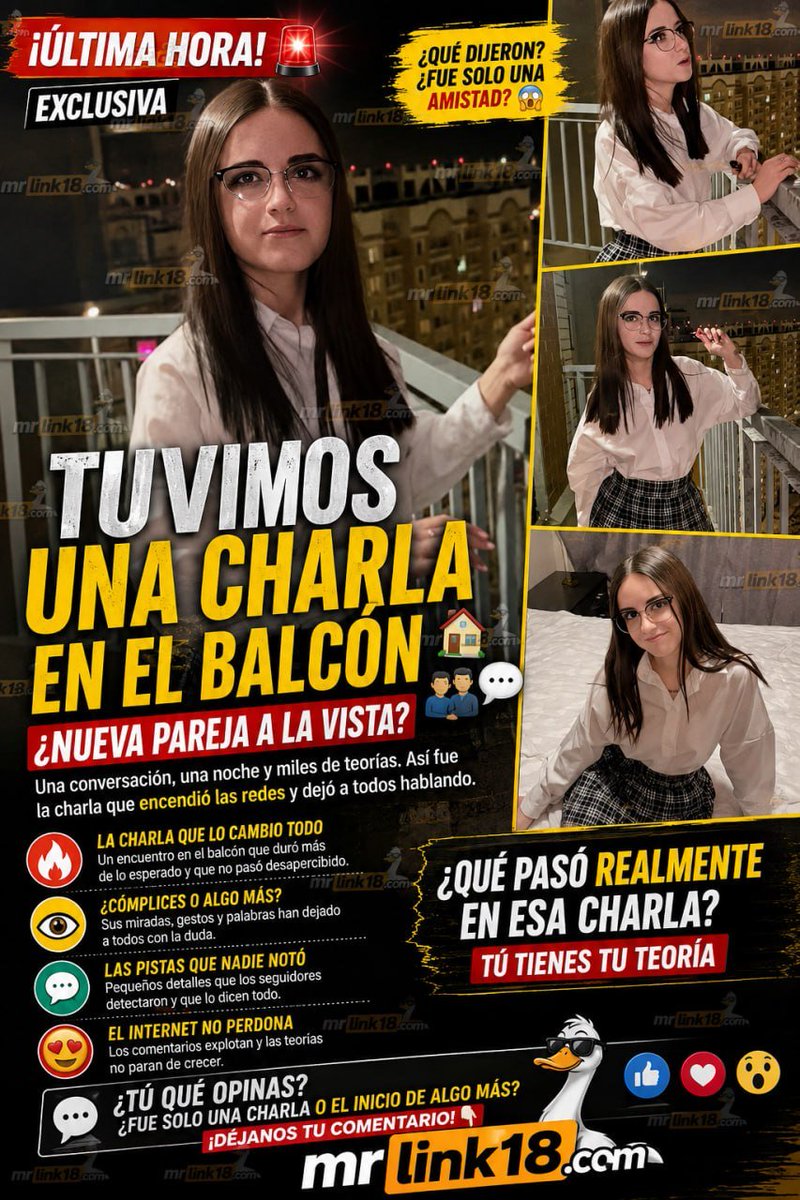 MRLink18up's tweet photo. 🚨🔥 ¡LA CHARLA QUE TIENE A TODOS HABLANDO! 🔥🚨
🏠👥💬 "Tuvimos una charla en el balcón" fue la frase que desató una ola de comentarios, teorías y reacciones en redes sociales.
👀 Lo que parecía ser una conversación normal terminó convirtiéndose en tema de debate entre miles de usuarios, quienes no tardaron en analizar cada detalle, gesto y momento captado en las imágenes.
💥 Algunos aseguran que solo fue una charla entre amigos, mientras que otros creen que hay mucho más detrás de ese encuentro que no pasó desapercibido para nadie.
😱 Las especulaciones no se hicieron esperar y las redes ya están divididas entre quienes defienden una versión y quienes sostienen otra completamente diferente.
📸 ¿Casualidad, amistad o el inicio de algo más? Por ahora, las imágenes siguen generando conversación y acumulando reacciones por todas partes.
💬 ¿Crees que fue solo una charla o hay una historia que todavía no conocemos? ¡Te leemos en los comentarios!
#ÚltimaHora #Viral #RedesSociales #Tendencia #FacebookViral