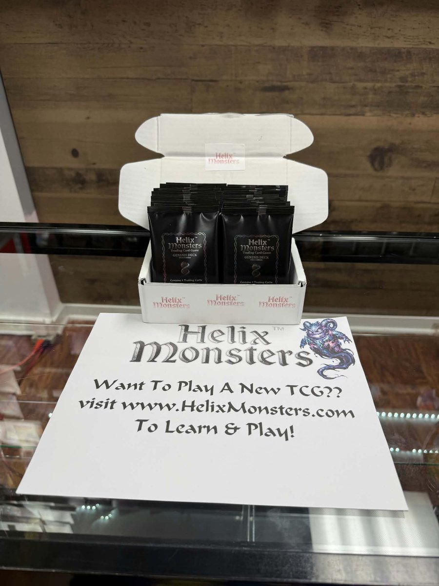 NeruETH's tweet photo. If you find yourself up in Cleveland Ohio come stop by Dreamland Trading to grab yourself a Helix Monsters TCG booster pack! https://t.co/3egVS6nn75