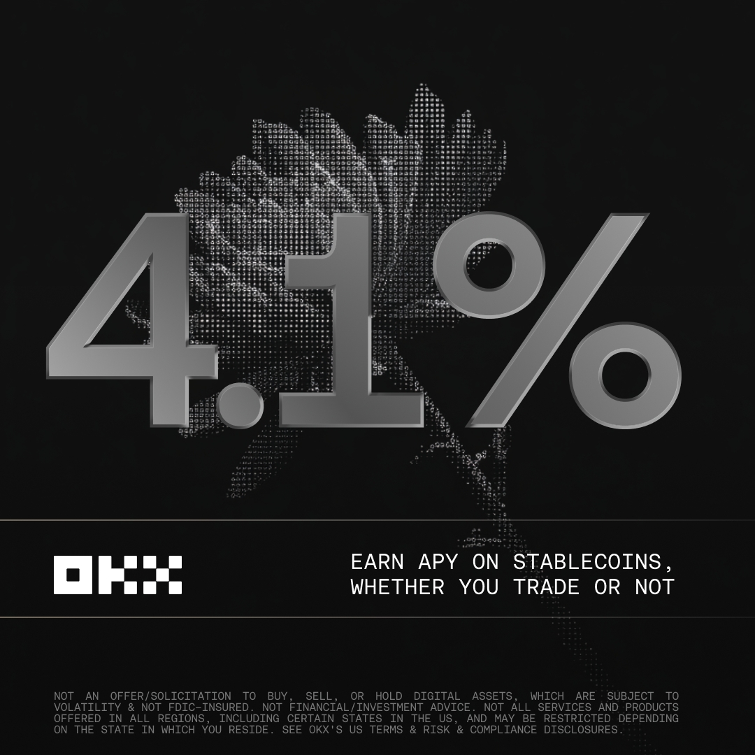AltcoinDaily's tweet photo. The best crypto perks aren't always the loudest.

Eligible US VIPs can earn up to 4.1% APY on USDG through @okx with no lock-up or subscription, plus personalized deposit-match offers, lower trading fees as volume grows, and priority support.

Worth a closer look if you're already trading size.