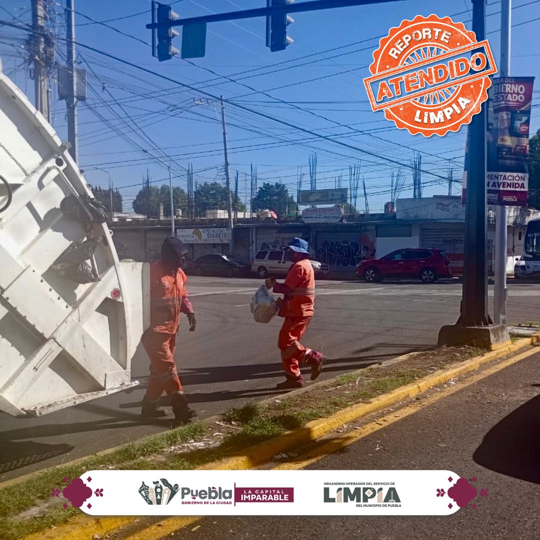 LimpiaPue's tweet photo. @Victorresdiez @MariLoliPellon @CFEmx Buen día, te informamos que el equipo de Limpia atendió tu reporte, dejando limpia la zona. #PueblaLimpia https://t.co/TnScJZf5Me