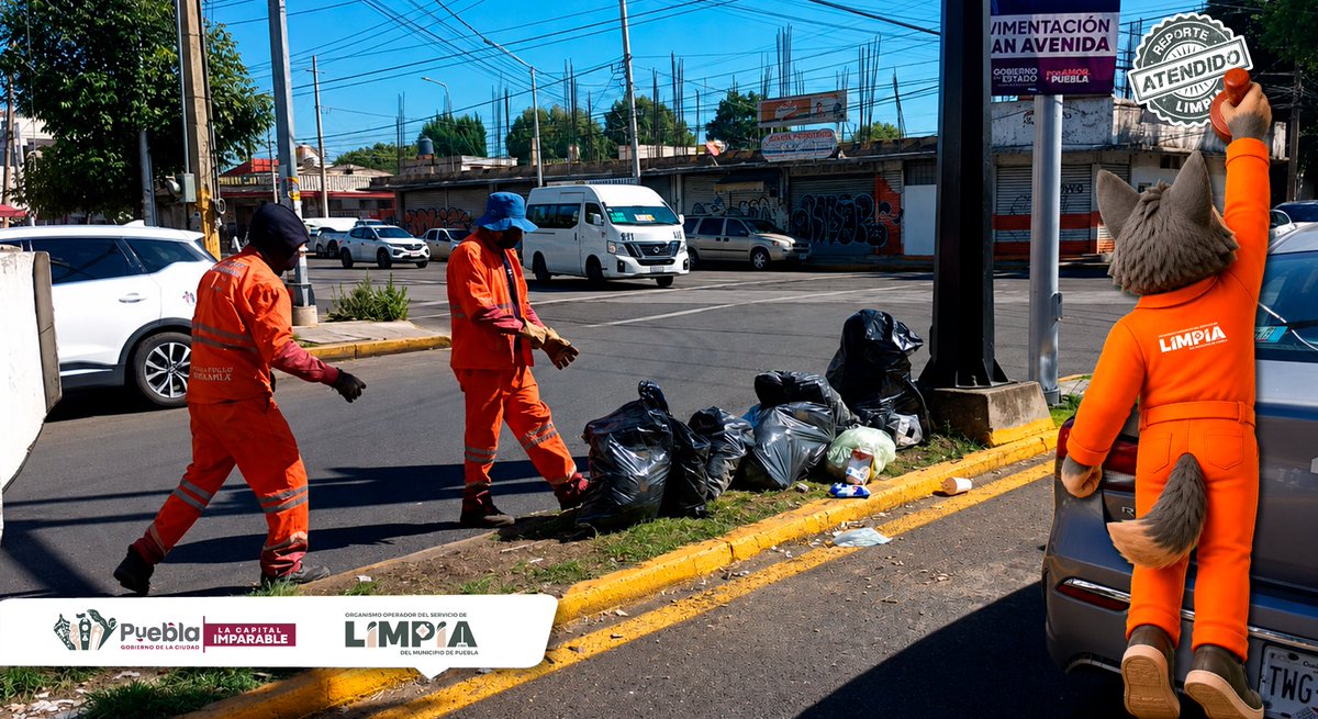 LimpiaPue's tweet photo. @Victorresdiez @MariLoliPellon @CFEmx Buen día, te informamos que el equipo de Limpia atendió tu reporte, dejando limpia la zona. #PueblaLimpia https://t.co/TnScJZf5Me