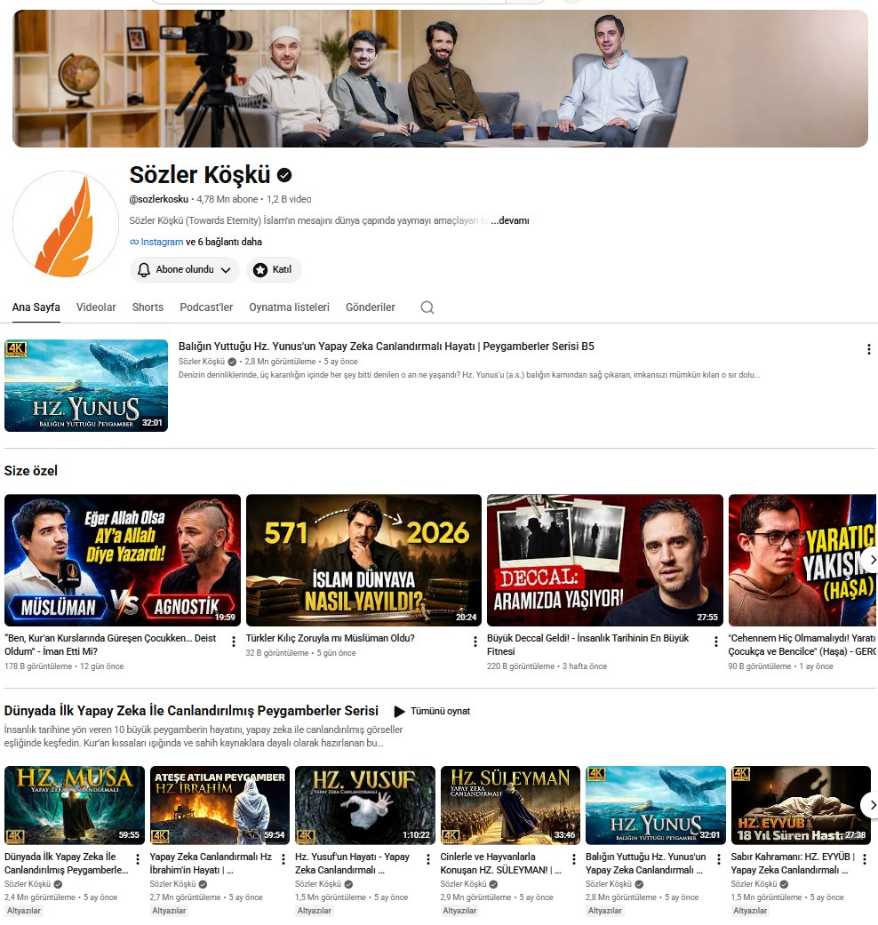 hammadnuman0's tweet photo. Hayalhanem ve Sözler Köşkü, iki farklı youtube kanalı. Ortalama 10 yıllık hesaplar izlenme oranları yaklaşık 3 milyar. Türkiye'de yıllardır ateistler, deistler, dinsizlerle sokakta doğaçlama vs atan bu adamlar hakalrındaki farklı tartışmaları bir kenara bırakarak söylüyorum güzel iş çıkarıyorlar. Altay'a biri yanlışları konusunda cevaplar verdiğinde hemen Müslümanlarla uğraşıyorsunuz, yandık bittik, Müslümanlara cesaret kazandırdı diye feveran eden kardeşlerimize hatırlatmak isterim, Altay'ın size kattıkları mutlaka vardır ancak olmaması durumu hiçbir şey eksiltmez emin olabilirsiniz. Bu ülkede İslam muarızlarına daha önce cevap verilmiyormuş gibi bir hava estirmenize gerek yok.