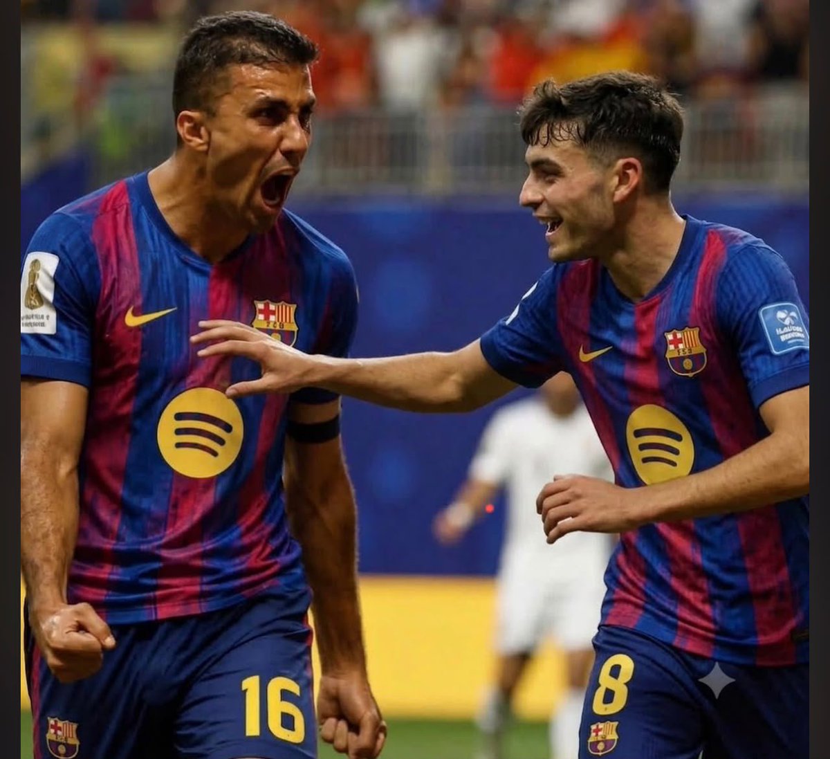 ChrisSweetman6's tweet photo. 🚨Kun Aguero on Rodri and Pedri midfield partnership under Hansi Flick 

🗣️ Since Sergio Busquets left FC Barcelona,it been Frenkie de Jong,Pedri and Marc Cassado playing as number 4

I don't naturally see Pedri as a number 4 for me he's a central or an attacking midfielder. Rodri is going to give Barca a more balanced midfield than they had in recent times.

With Rodri doing the job of an anchor man,Pedri performing magic and stringing passes as usual,the likes of Raphinha, Anthony Gordon and Lamine Yamal will be fed unlike never before.

This means they are going to score more goals and concede less from the midfield. Don't get it twisted for any reason,this is the midfield pair that's going to land the Champions League for FC Barcelona.