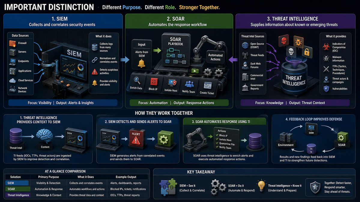 cyberway555's tweet photo. SIEM SOAR THREAT INTELLIGENCE
#SIEM #SOAR #threatintel https://t.co/I26YIORcfj