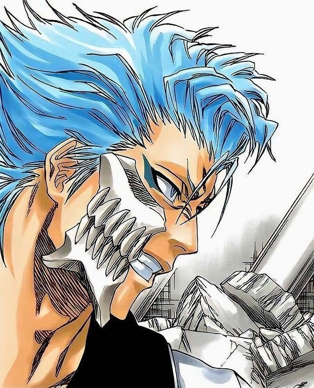 grimmnism's tweet photo. grimmjow must be so vain about his hair, he must use a lot of gel🩵🤭 https://t.co/lbGuLPibrQ