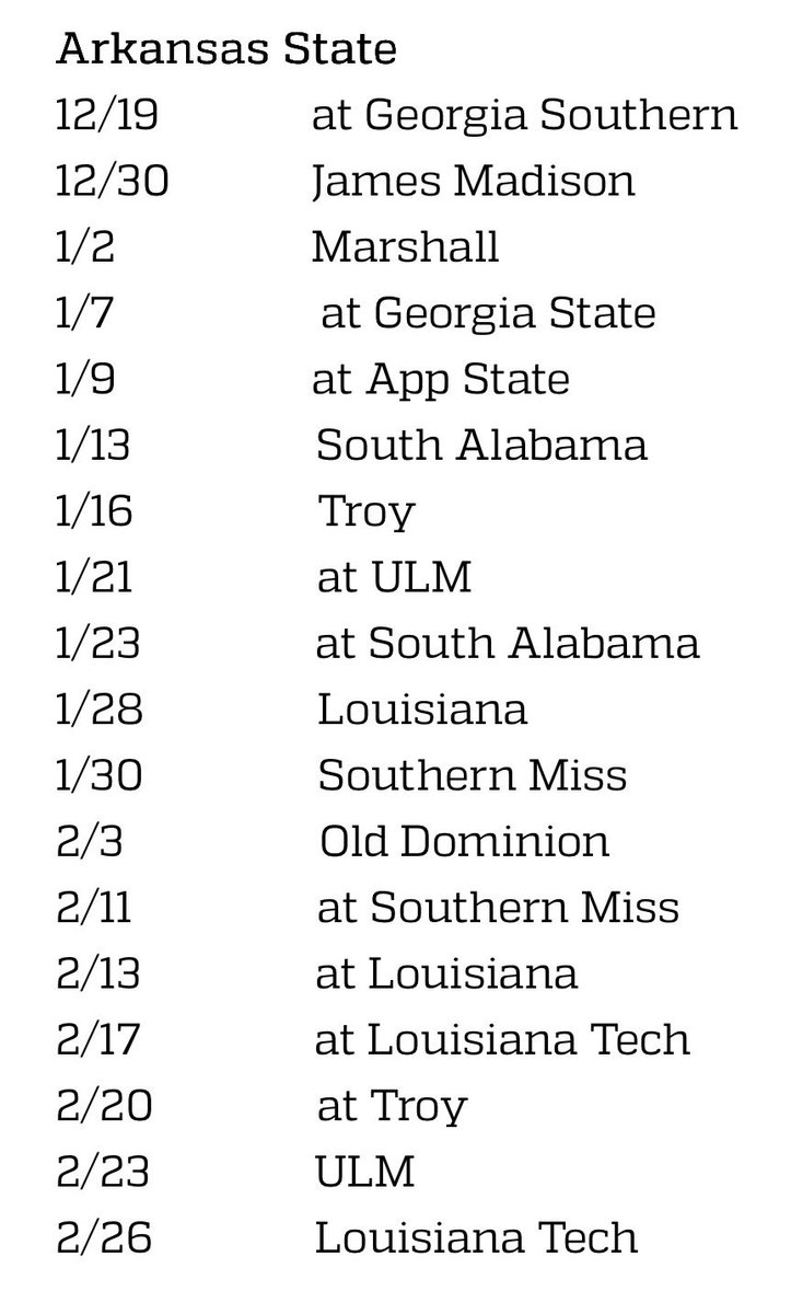 RedWolvesSynd's tweet photo. Road to Pensacola is Set for A-State Men’s & Women’s Basketball 🐺🏀
Women’s Basketball Conference Opener - Dec 19th @ Ga Southern
Men’s Basketball Conference Opener
- Dec 16th (Home) vs South Alabama
#MensBasketball #WomensBasketball
#RedWolves #LadyRedWolves #WolvesUp https://t.co/XYsa7TeMCo