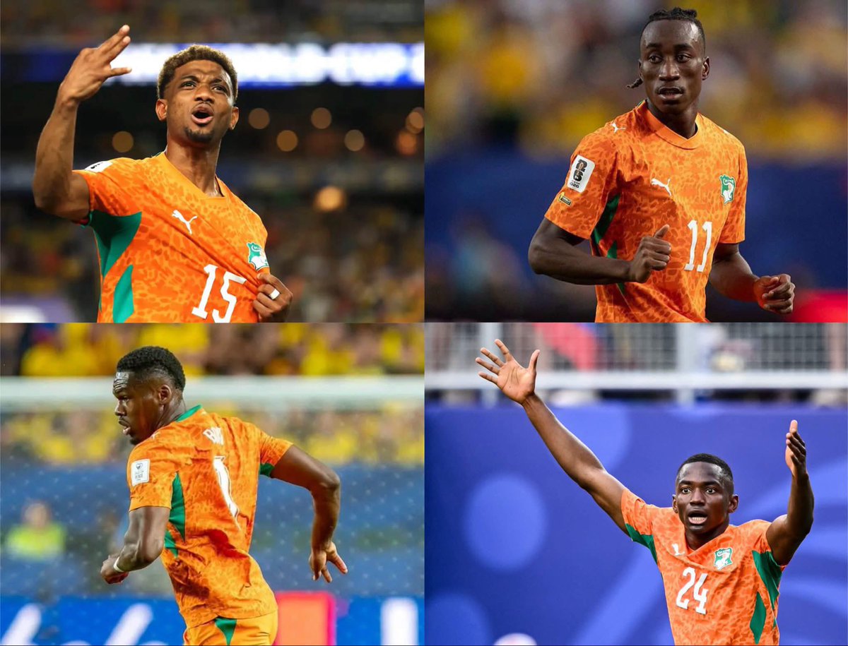 Cotedivoireoff_'s tweet photo. 🔴 𝗟𝗔 𝗖𝗢𝗧𝗘 𝗗’𝗜𝗩𝗢𝗜𝗥𝗘, 𝘁𝗲𝗿𝗿𝗲 𝗱𝗲 𝘁𝗮𝗹𝗲𝗻𝘁 !

• Amad Diallo, 24 ans (Manchester United)
• Yan Diomandé, 19 ans (Real Madrid)
• Ange Yohan Bonny, 22 ans (Inter Milan)
• Bazoumana Touré, 20ans  (Newcastle)

La jeunesse ivoirienne continue de s’exporter dans les plus gros clubs européens, et ce n’est que le début.