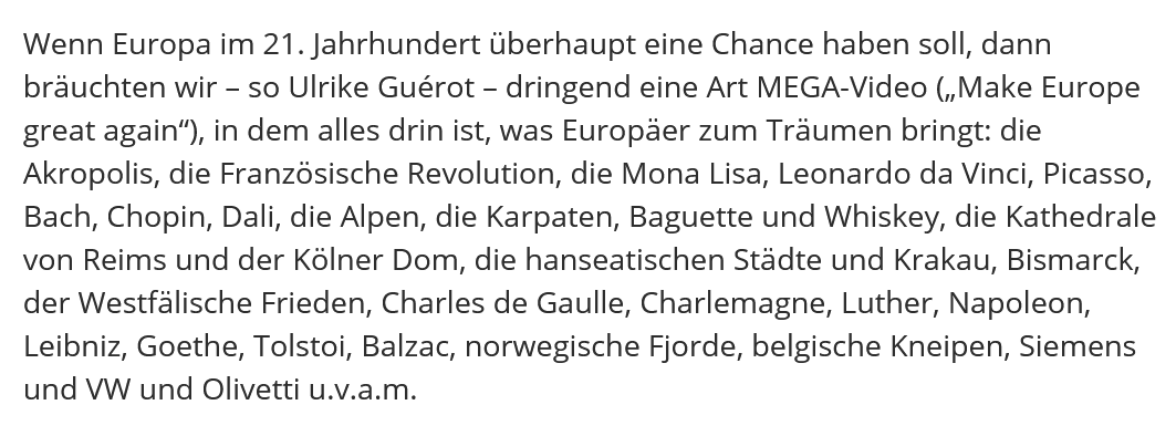 Steffen_Wasmund's tweet photo. "Der 10-Punkte-Plan zur Europäischen Republik – Vortrag Ulrike Guérot beim Treffen der NDS-Gesprächskreise 2026"
Das Wort Menschenrechte kommt weder im Beitrag noch im Video (s. u.) vor. Dafür hat sich #Guerot mit #Dugin getroffen. https://t.co/3wn8UqVsVM
