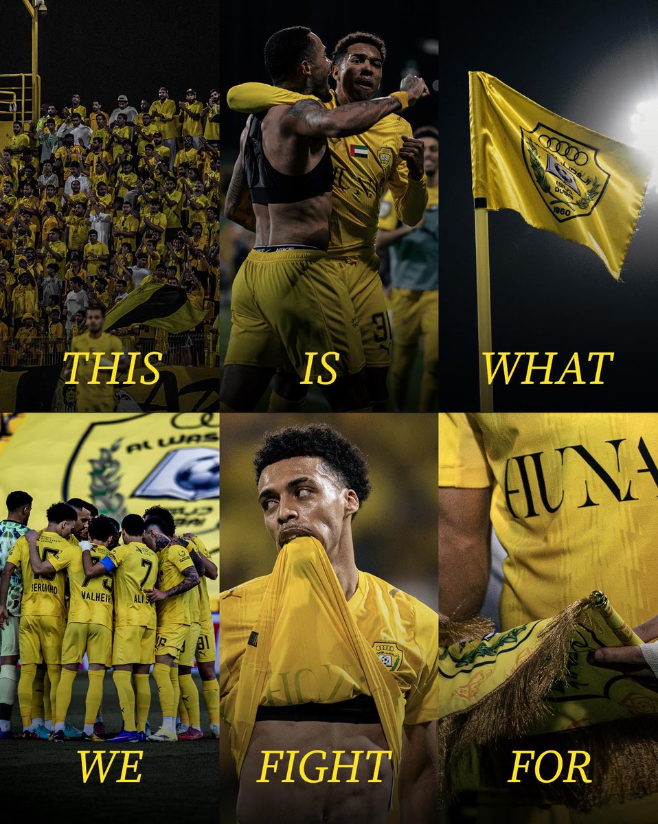 AlWaslSC's tweet photo. This is what we fight for 💛

🟡 #الوصل | #ALWASL https://t.co/wC6u4TEHsl