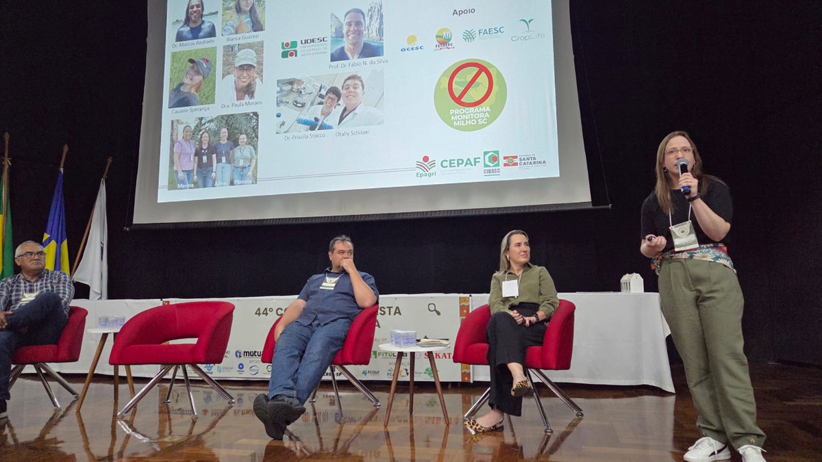 canale_cristina's tweet photo. At the 44th São Paulo Plant Pathology Congress in Botucatu, I had the opportunity to speak about corn stunt diseases. My sincere thanks also to Prof. Regiane Oliveira (UNESP) for her warm hospitality and for chairing the session. #Epagri #Fapesc https://t.co/UyillunuWE