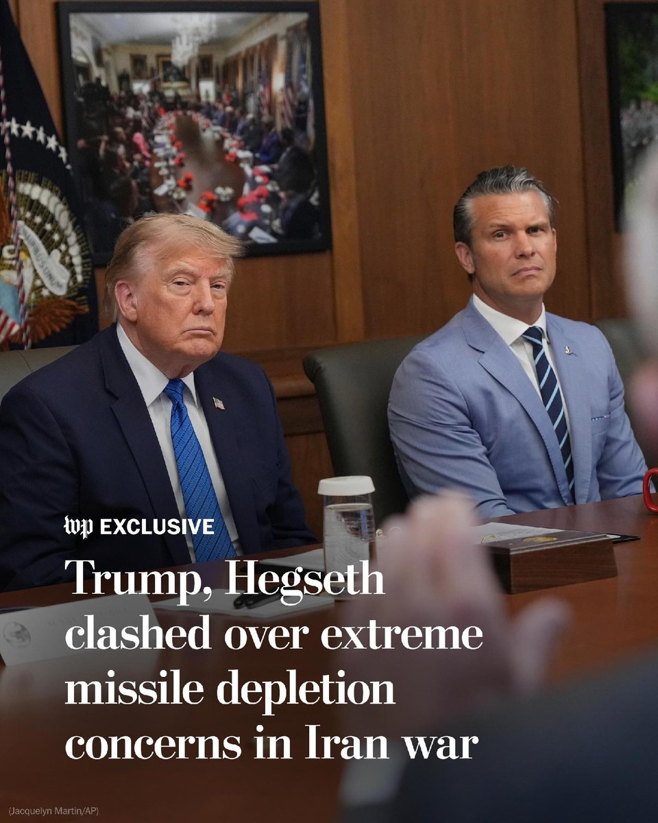 RT by @mikenov: RT by @mikenov: Exclusive: At a Camp David summit this past weekend, President Trump demanded answers from Defense Secretary Pete Hegseth over extreme munitions shortages that now threaten to limit military options in the war with Iran.