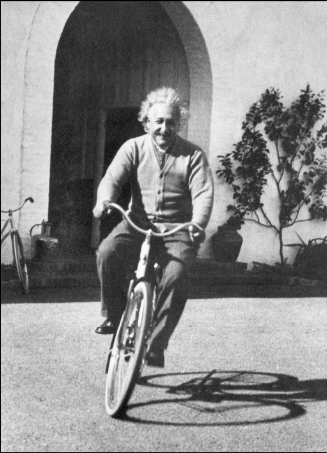 phalpern's tweet photo. 'Life is like riding a bicycle. 
To keep your balance you must keep moving.'

-Albert Einstein, advice to his son Eduard, 5 Feb. 1930.

(Photo: Einstein rides a bicycle in Santa Barbara, California, 1933, Caltech Archives) https://t.co/oB0I8DrVhU