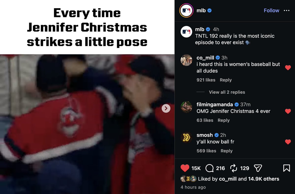 smoshbase_'s tweet photo. The official account for @MLB on Instagram shared new Instagram post referencing the latest TNTL https://t.co/mQccUNwrms