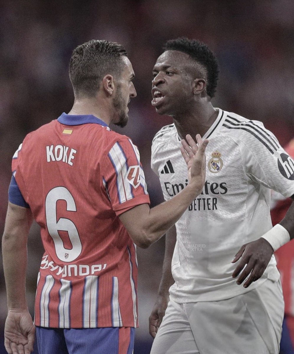 Kylian's tweet photo. 🗣️ Koke: “Mbappé is better than you.”

🗣️ Vini Jr: “Of course he is. But he plays with me, so we’ll win more.”

I’ll believe in the duo once more. 🤍 https://t.co/DdzV0KrOGb