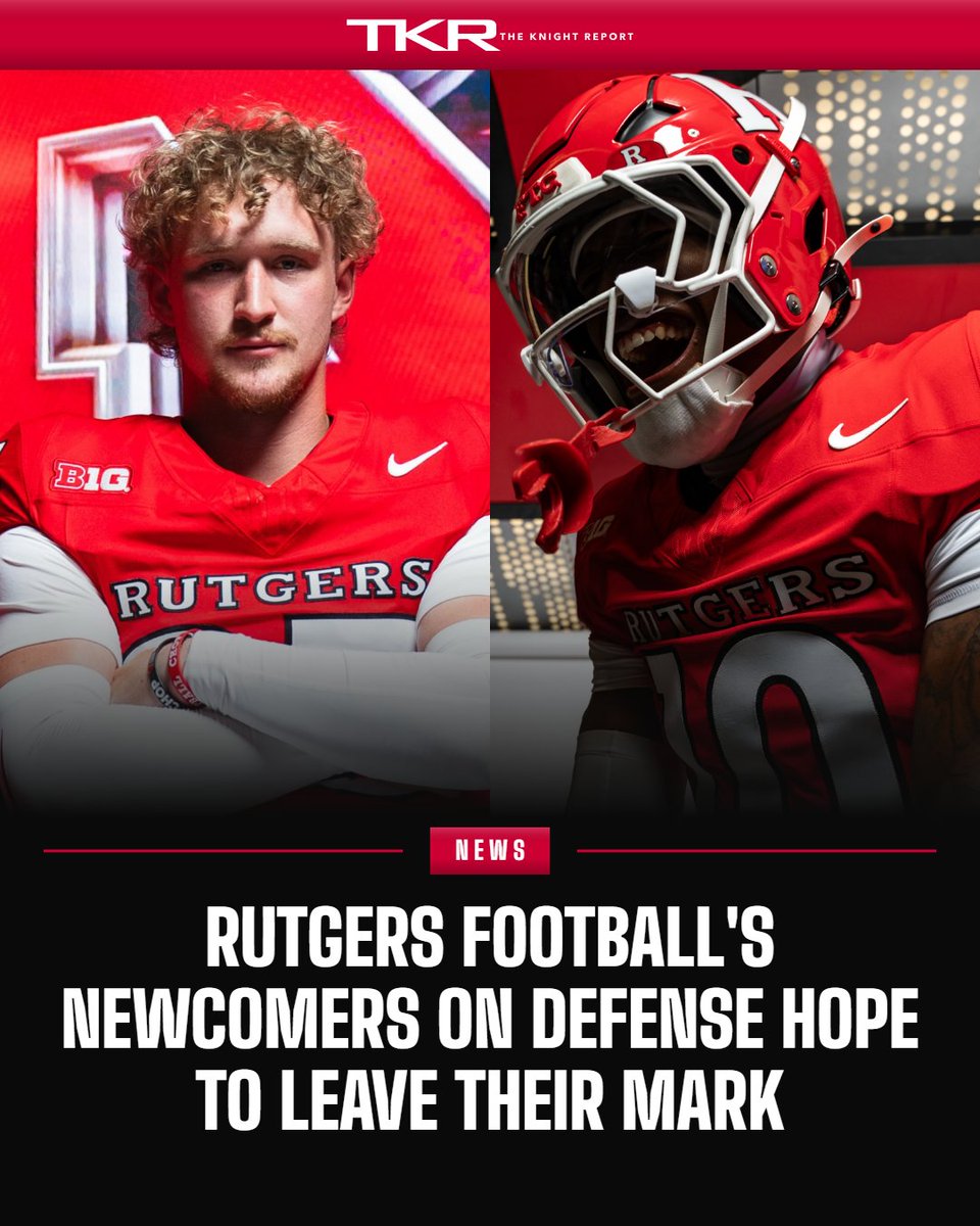 RutgersOn3's tweet photo. Rutgers Football's newcomers @mikey_munnn and @TyMorris345 both hoping to leave their mark on the defense in 2026 ⚔️

STORY: https://t.co/8TbkvByawV https://t.co/Pg9PB5IXId