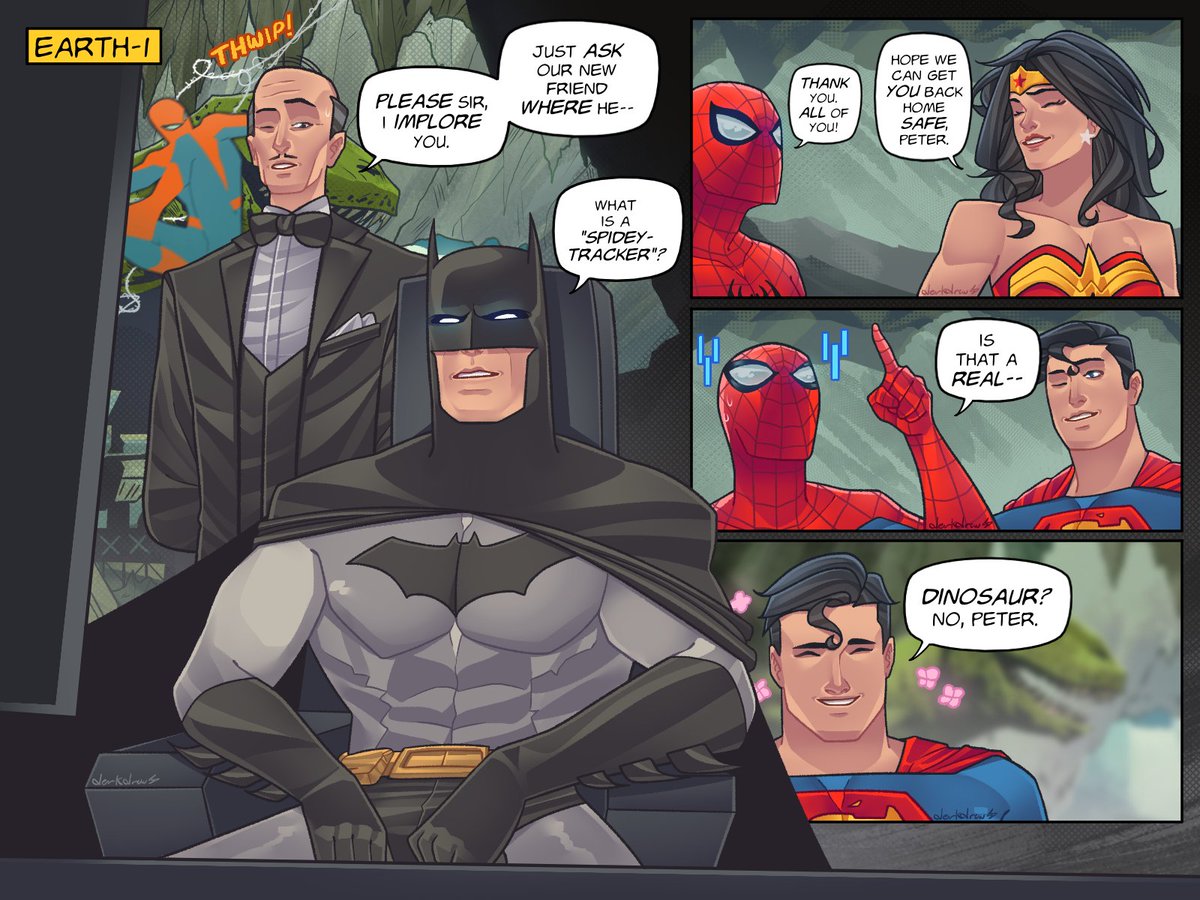 DerkDrew124's tweet photo. spidey in the batcave 🕸🦇 https://t.co/F0N8XYmRYk