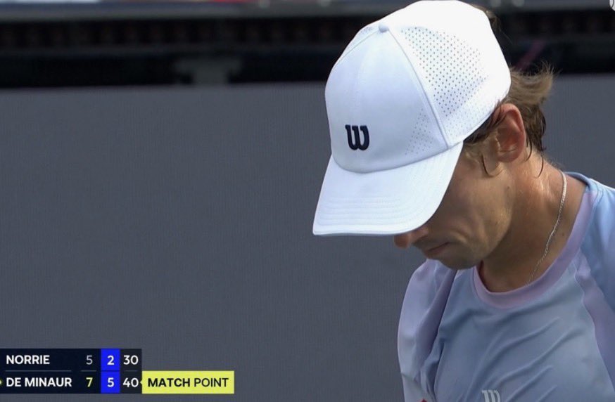 JackMac's tweet photo. I think this is crazy but if Francis did say Alex De Minaur after this exact moment on 8/6/2026 instead of Djokovic I would’ve believed him. 

(Yes, I bet him. Yes, he went on to lose this game, set, and match) https://t.co/U9wirvDiVb