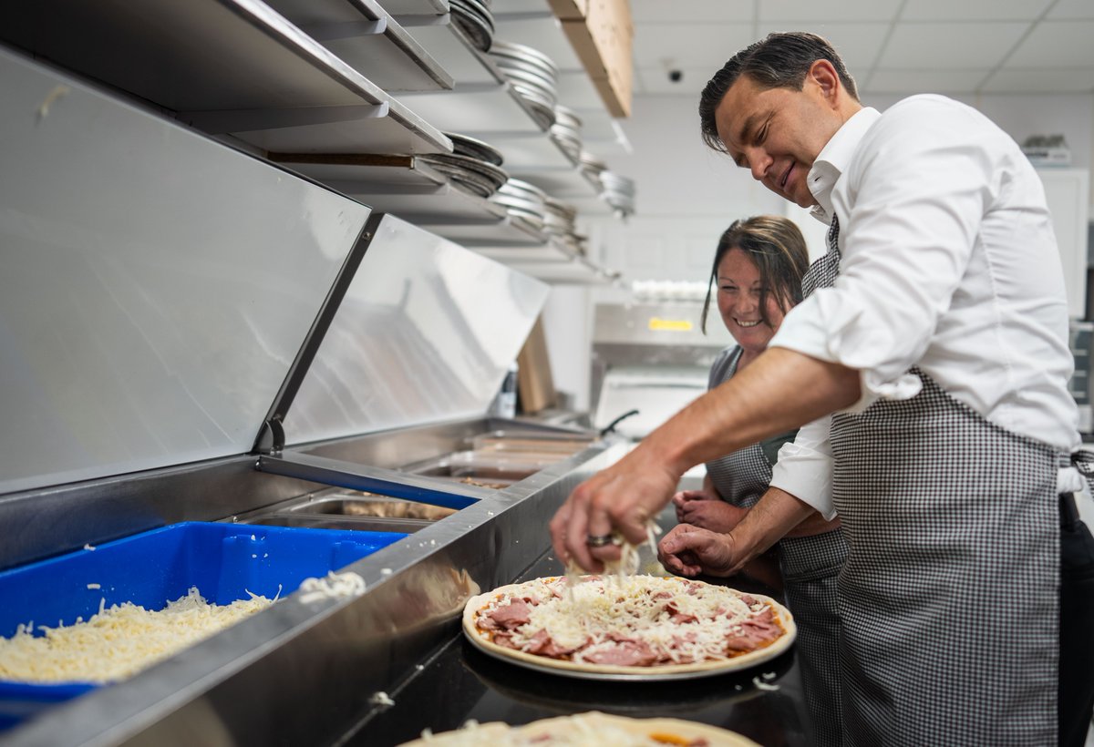 PierrePoilievre's tweet photo. Acropole Pizza serves up a very special pie with a unique Pictou County sauce that people rave about - more on that soon.

We will scrap hidden Liberal taxes on food so you can afford a bigger piece of the pie. https://t.co/HWxsxxYER7